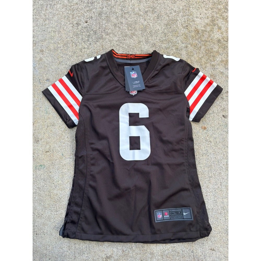 Cleveland Browns Jersey Women's Small Brown #6 Baker Mayfield NFL Nike On Field